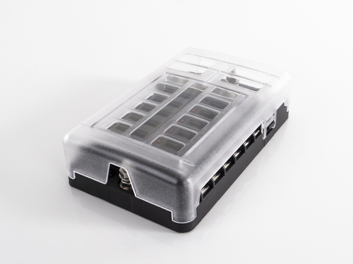 Boîtier de distribution électrique avec porte-fusible à 12 voies