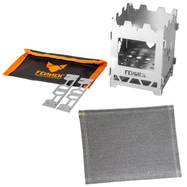 Hobo Solo FENNEK (inox) + tapis de protection contre la chaleur